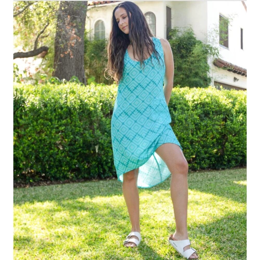 NWT Kavu Jocelyn Dress Green Blue Women's sz XXL